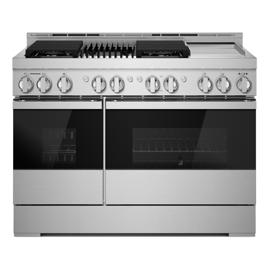 Jennair® NOIR™ 48 Gas Professional-Style Range with Chrome-Infused Griddle and Grill JGRP748HM