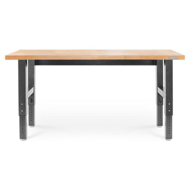 Gladiator® 6' (182.9 cm) Wide Adjustable Height Hardwood Workbench GAWB06HWEG
