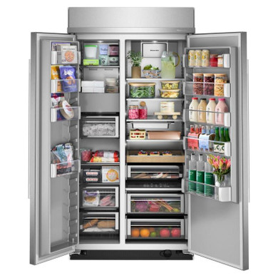 Kitchenaid® 25.5 Cu. Ft. 42" Built-In Side-by-Side Refrigerator with Platinum Interior KBSN742SPS
