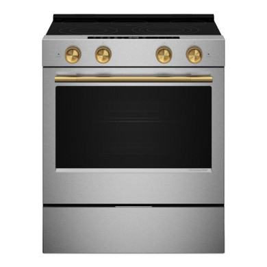Brass Handle and Knob Hardware Accessory Kit for KitchenAid® Slide-In Convection Electric Range W11773972