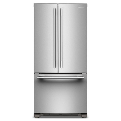 Kitchenaid® 22 Cu. Ft. 33-Inch Standard-Depth French Door Refrigerator with Internal Water Dispenser KRFF333SPS