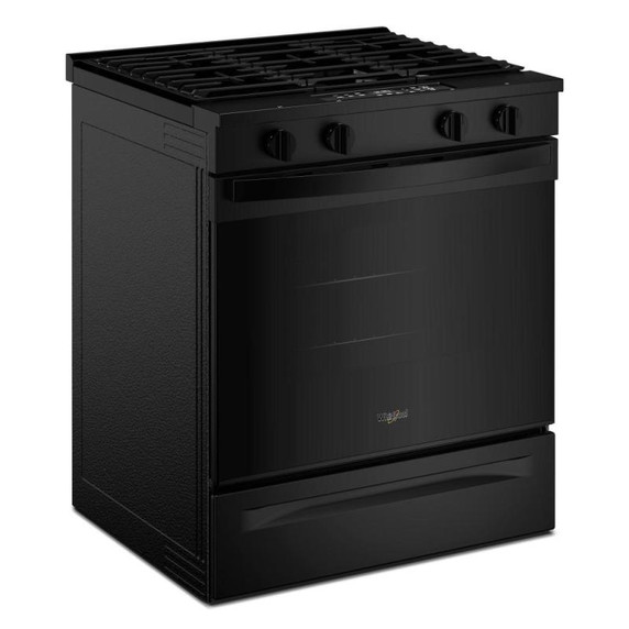Whirlpool® 30-inch Gas Smart Range with No Preheat Mode and Steam Clean WSGS3330TB