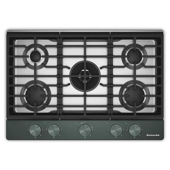 Kitchenaid® Gas-on-Metal Cooktop with an Integrated Wok Grate and CookShield™ Finish KCGK530SJP