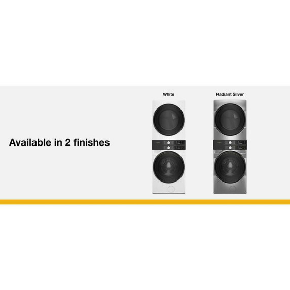 Whirlpool® Smart ENERGY STAR® Front Load Laundry Tower 5.2 cu. ft. Washer & 7.4 cu. ft. Electric Dryer with UV Clean Technology and FreshFlow™ Vent System YWEF5727TR