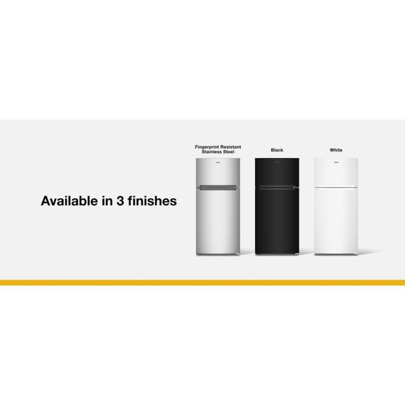 Whirlpool® 28-inch Wide Top Freezer Refrigerator with Total Coverage Cooling- 18.0 Cu. Ft. WRTX5118TZ