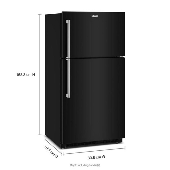 Maytag® 33-Inch Wide Top Mount Refrigerator with Garage Mode - 21 Cu. Ft. MRTX5121TB