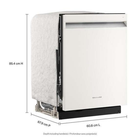 KitchenAid® 360° Max Jets™ Third Rack Dishwasher with ProDry™ System, 44 dBA KDTS424SPL