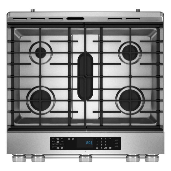 Kitchenaid® 30-Inch 5 Burner Gas Convection Slide-In Range with Baking Drawer KSGS730TPS