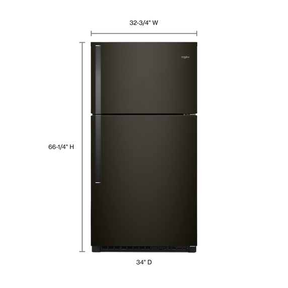 Whirlpool® 33-inch Wide Top Freezer Refrigerator - 21 cu. ft. WRT541SZHV