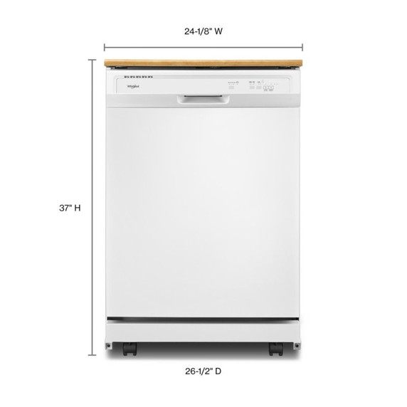 Whirlpool® Heavy-Duty Dishwasher with 1-Hour Wash Cycle WDP370PAHW