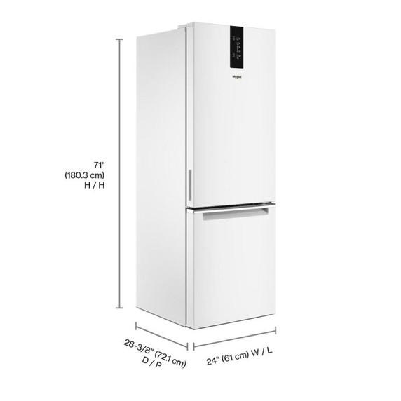 Whirlpool® 24-inch Wide Garage-Ready Bottom-Freezer Refrigerator - 12.9 cu. ft. WRB533CZJW