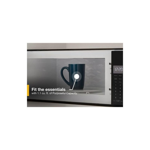 Whirlpool® 1.1 cu. ft. Built-In Microwave with Slim Trim Kit - 14" Height YWMT50011KS