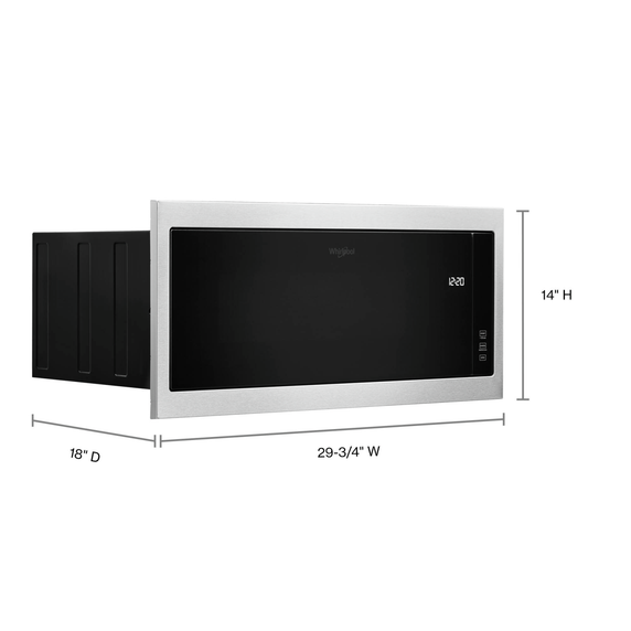 Whirlpool® 1.1 cu. ft. Built-In Microwave with Slim Trim Kit - 14 Height YWMT50011KS