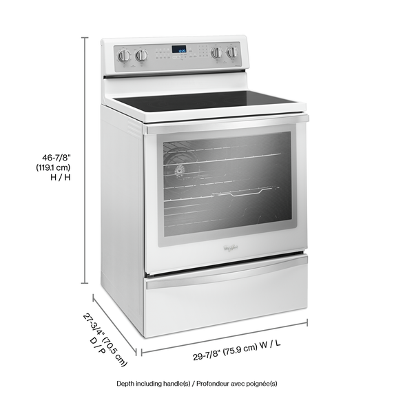 Whirlpool® 6.4 Cu. Ft. Freestanding Electric Range with True Convection YWFE745H0FH