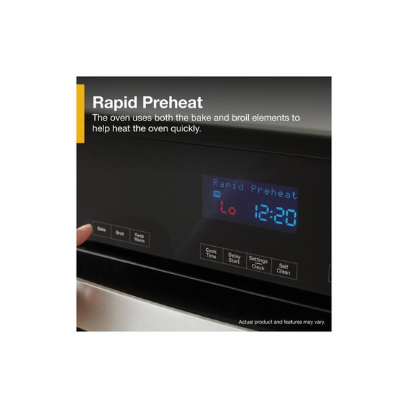 Whirlpool® 4.3 Cu. Ft. Single Self-Cleaning Wall Oven WOES3027LS Whirlpool® 4.3 Cu. Ft. Single Self-Cleaning Wall Oven WOES3027LS