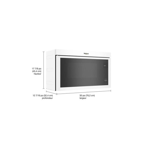 Whirlpool® Flush Mount Over-the-Range Microwave with Turntable-Free Design YWMMF5930PW