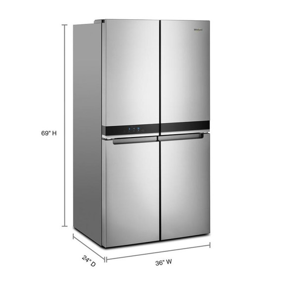 Whirlpool® 36-inch Wide Counter Depth 4 Door Refrigerator - 19.4 cu. ft. WRQA59CNKZ Whirlpool® 36-inch Wide Counter Depth 4 Door Refrigerator - 19.4 cu. ft. WRQA59CNKZ