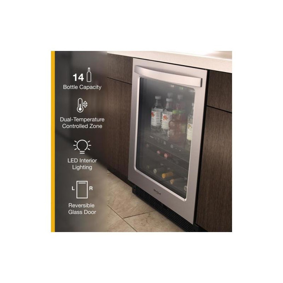 Whirlpool® 24-inch Wide Undercounter Beverage Center - 5.2 cu. ft. WUB50X24HZ
