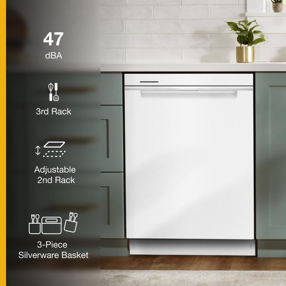 Whirlpool® 24” Stainless Steel Dishwasher with AI Intelligent Wash - 47 dBA WDTA50SAKW