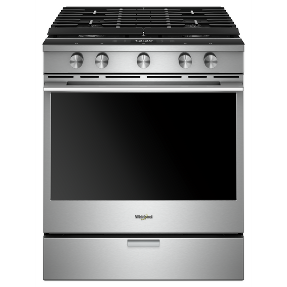 Whirlpool® 5.8 cu. ft. Smart Slide-in Gas Range with EZ-2-Lift™ Hinged Cast-Iron Grates WEGA25H0HZ