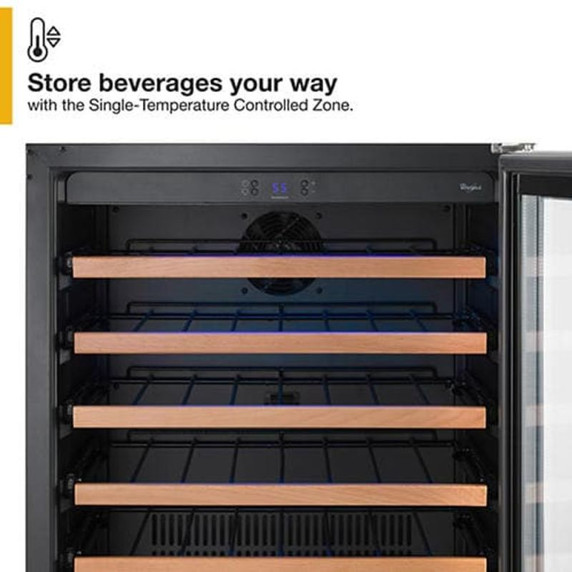 Whirlpool® 24" Undercounter Wine Center with Custom Temperature Control WUW35X24DS