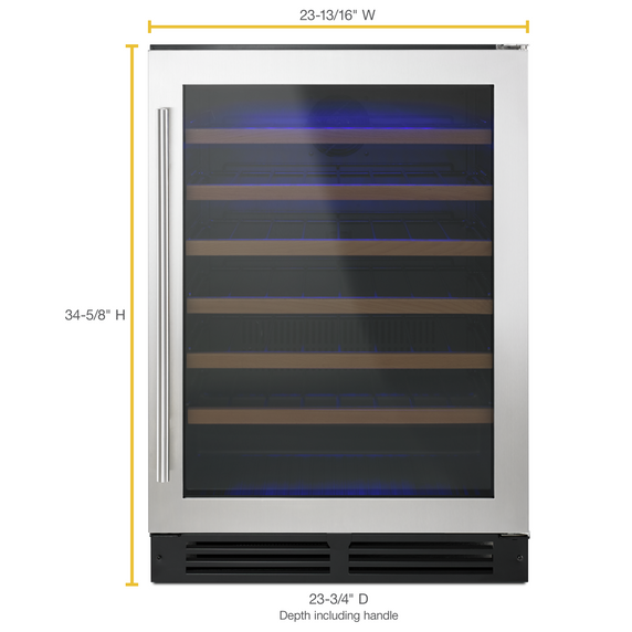 Whirlpool® 24-Inch Wide Undercounter Wine Center with Custom Temperature Control WUW35X24DS