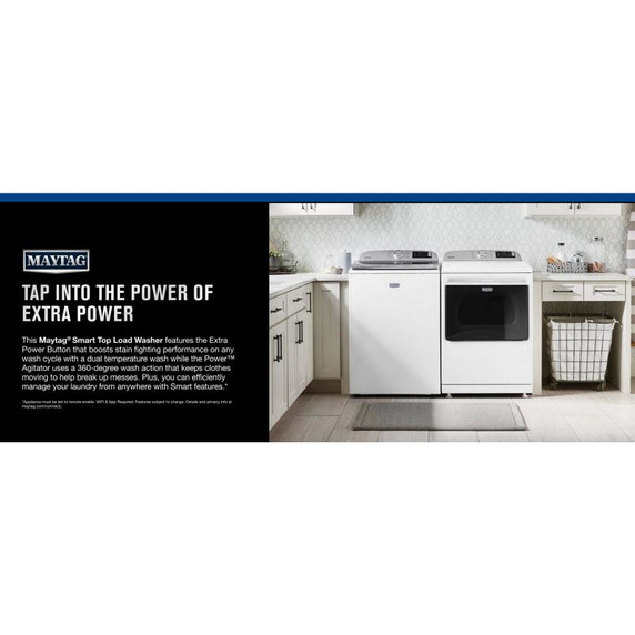 Maytag® Smart Top Load Washer with Extra Power Button - 6.0 IEC cu. ft. MVW7230HC Maytag® Smart Top Load Washer with Extra Power Button - 6.0 IEC cu. ft. MVW7230HC