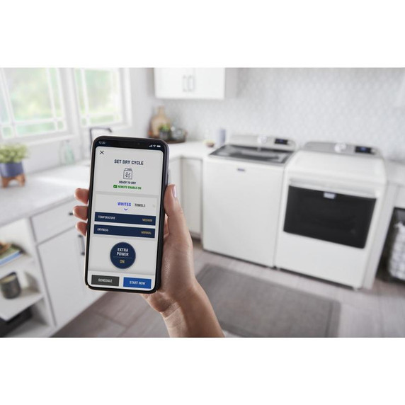 Maytag® Smart Top Load Gas Dryer with Extra Power Button - 7.4 cu. ft. MGD6230HW Maytag® Smart Top Load Gas Dryer with Extra Power Button - 7.4 cu. ft. MGD6230HW