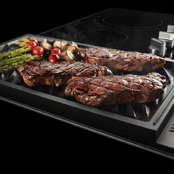 Maytag® 36-Inch Electric Cooktop with Reversible Grill and Griddle MEC8836HS