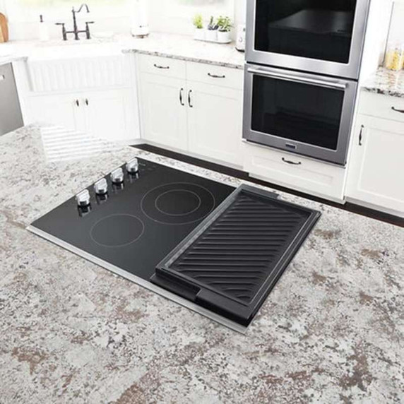 Maytag® 30-Inch Electric Cooktop with Reversible Grill and Griddle MEC8830HS