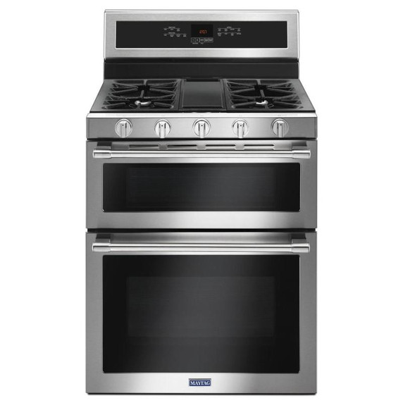 Maytag® 30-INCH WIDE DOUBLE OVEN GAS RANGE WITH TRUE CONVECTION - 6.0 CU. FT. MGT8800FZ