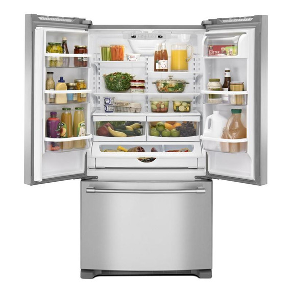 Maytag® 33-Inch Wide French Door Refrigerator with Water Dispenser - 22 Cu. Ft MRFF5033PZ