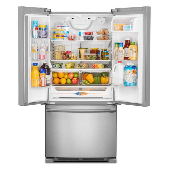 Maytag® 33-Inch Wide French Door Refrigerator with Water Dispenser - 22 Cu. Ft MRFF5033PZ