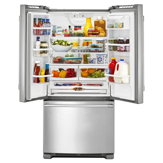 Maytag® 33-Inch Wide French Door Refrigerator with Water Dispenser - 22 Cu. Ft MRFF5033PZ