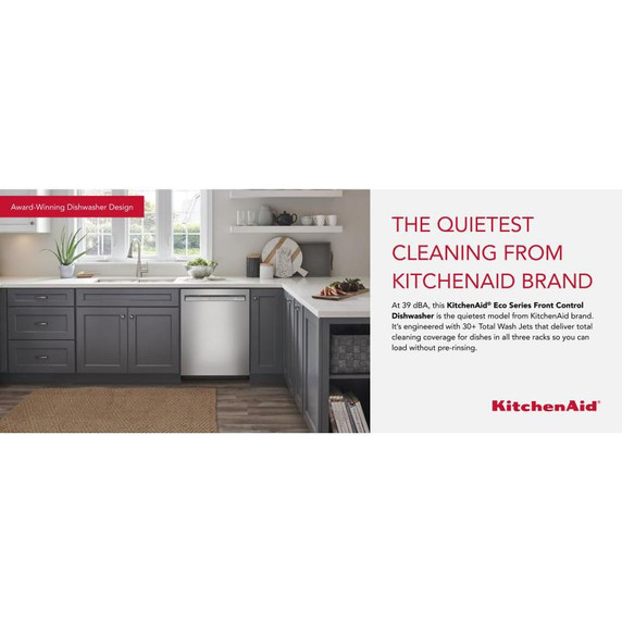 Kitchenaid® 39 dBA Dishwasher in PrintShield™ Finish with Third Level Utensil Rack KDFE204KPS Kitchenaid® 39 dBA Dishwasher in PrintShield™ Finish with Third Level Utensil Rack KDFE204KPS