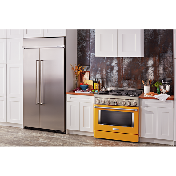 KitchenAid® 36'' Smart Commercial-Style Gas Range with 6 Burners KFGC506JYP