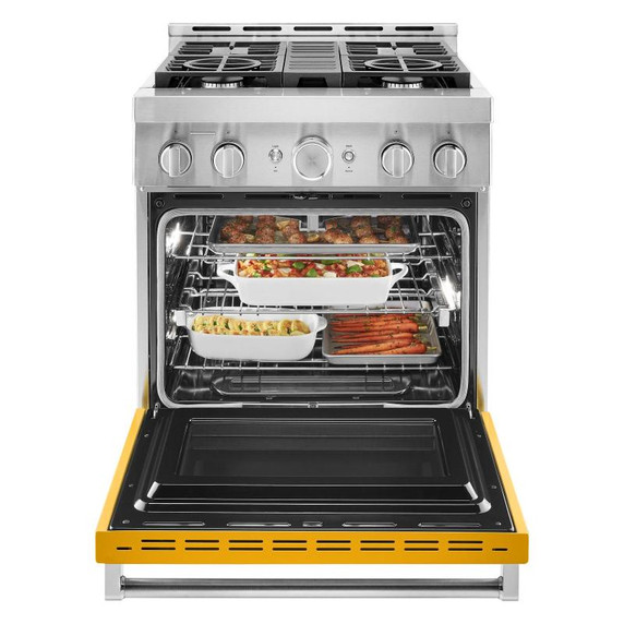 KitchenAid® 30'' Smart Commercial-Style Gas Range with 4 Burners KFGC500JYP KitchenAid® 30'' Smart Commercial-Style Gas Range with 4 Burners KFGC500JYP