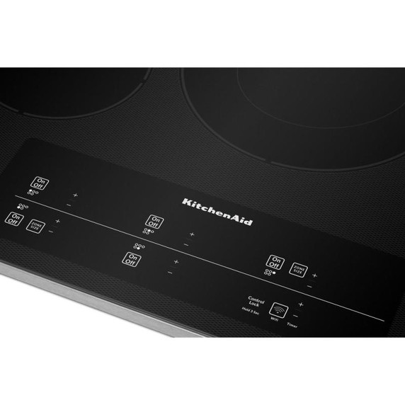 Kitchenaid® 30" Electric Cooktop with 5 Elements and Touch-Activated Controls KCES950KSS