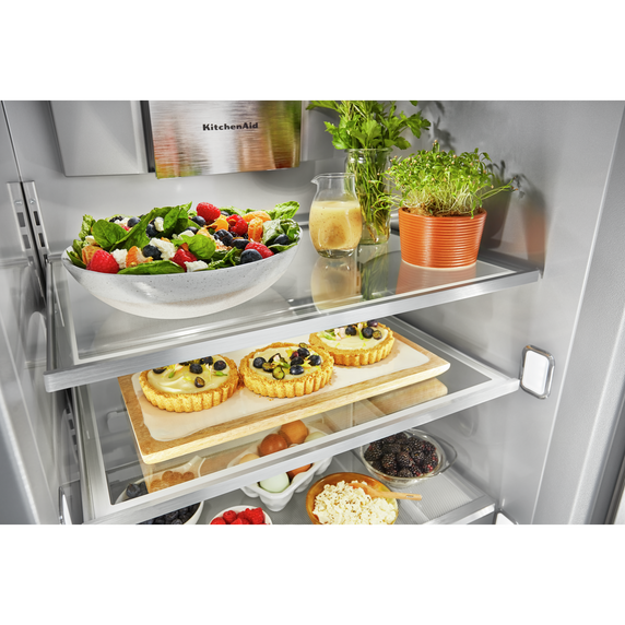 Kitchenaid® 25.5 Cu Ft. 42 Built-In Side-by-Side Refrigerator with PrintShield™ Finish KBSN702MBS