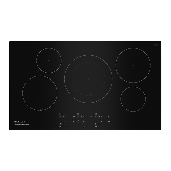 Kitchenaid® 36-Inch 5-Element Sensor Induction Cooktop KCIG556JBL