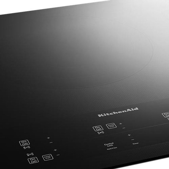Kitchenaid® 36" Electric Cooktop with 5 Elements and Touch-Activated Controls KCES956KBL