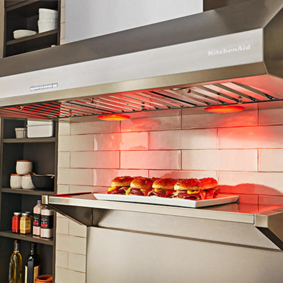 Kitchenaid® 48'' 585 or 1170 CFM Motor Class Commercial-Style Wall-Mount Canopy Range Hood KVWC958KSS