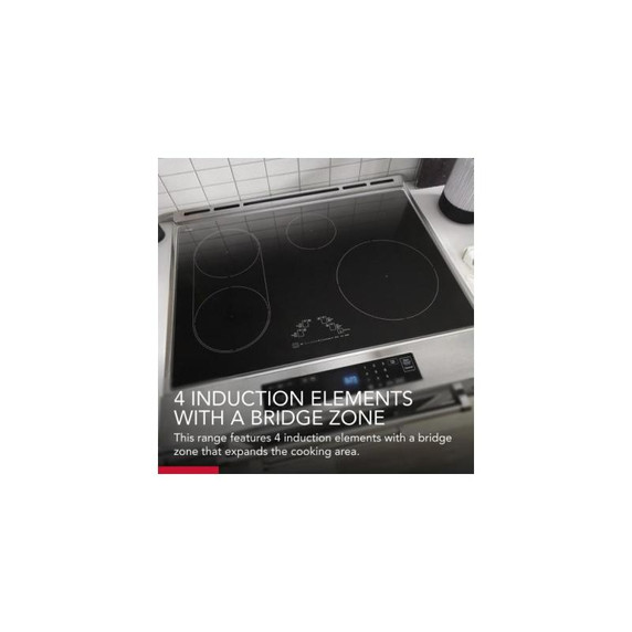 Kitchenaid® 30-Inch 4-Element Induction Slide-In Convection Range with Air Fry KSIS730PSS