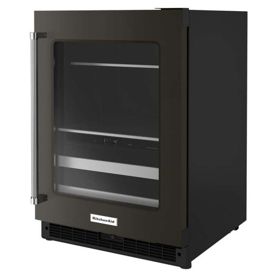 Kitchenaid® 24" Beverage Center with Glass Door and Metal-Front Racks KUBR314KBS