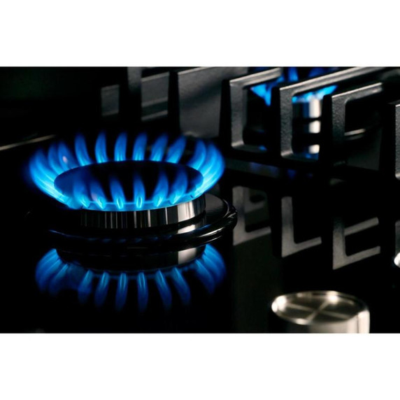 Kitchenaid® 36" Gas-on-Glass Cooktop KCGG536PBL