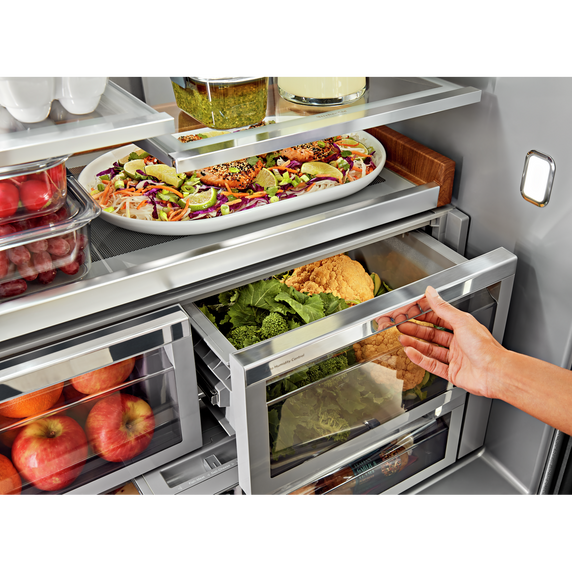 Kitchenaid® 26.8 Cu. Ft. Standard-Depth French Door Refrigerator with Exterior Ice and Water Dispenser KRFF577KBS