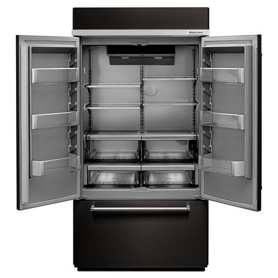 Kitchenaid® 24.2 Cu. Ft. 42 Width Built-In Stainless French Door Refrigerator with Platinum Interior Design KBFN502EBS