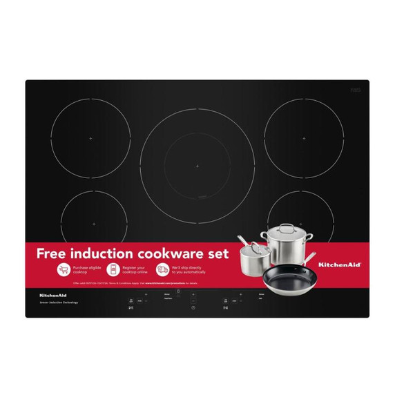 Kitchenaid® 30-Inch 5-Element Sensor Induction Cooktop KCIG550JBL