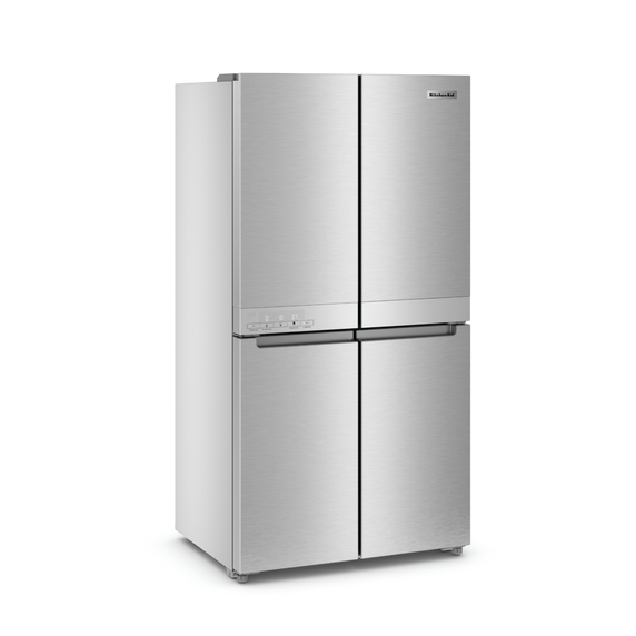 Kitchenaid® 19.4 cu. ft. 36-inch wide Counter-Depth 4-Door Refrigerator with PrintShield™ Finish KRQC506MPS