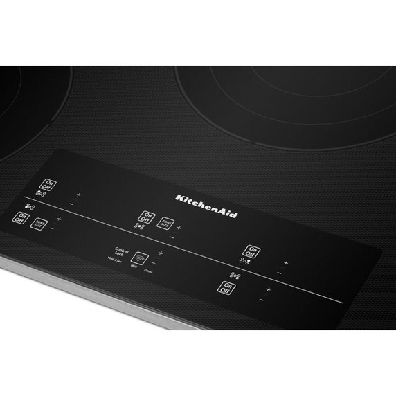 Kitchenaid® 36" Electric Cooktop with 5 Elements and Touch-Activated Controls KCES956KSS